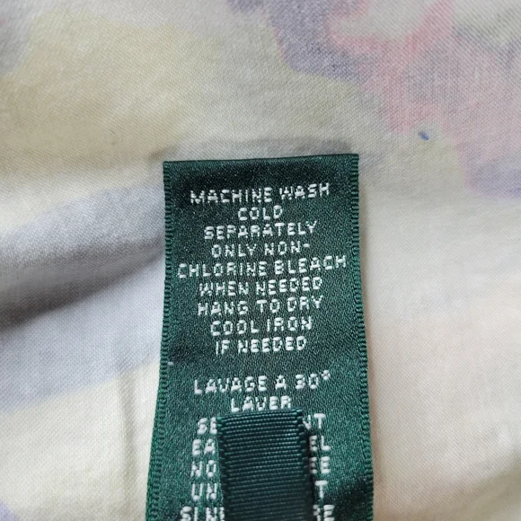 Lauren Ralph Lauren Fit N Flare Dress 12 Floral Square Neck Pockets Sleeveless - Picture 7 of 10